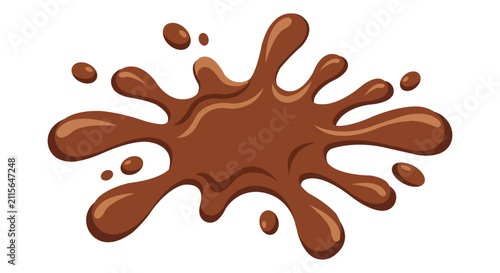 Quadro su tela Chocolate Splash: A dynamic and abstract splash of rich brown liquid, evoking the indulgent texture and flavour of chocolate, frozen in a moment of fluid motion