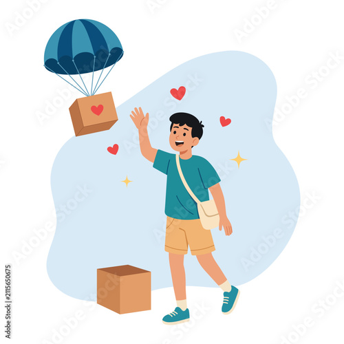 World Humanitarian Day Celebration Honoring Compassion and Global Humanitarian Support Flat Vector Illustration