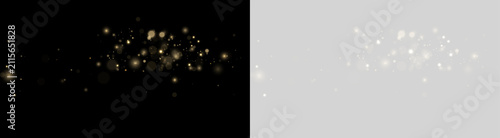 Obraz na płótnie Magical golden powder bursts into bright sparkling particles