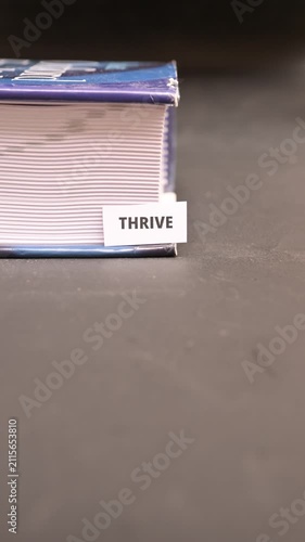 Thrive Word Representing Growth Success and Positive Development