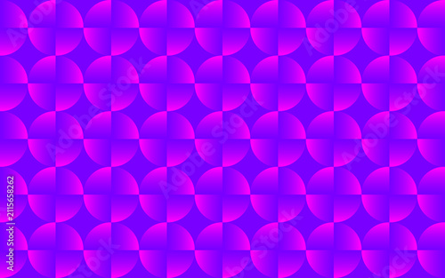 Abstract seamless pattern with purple and pink circular gradient shapes