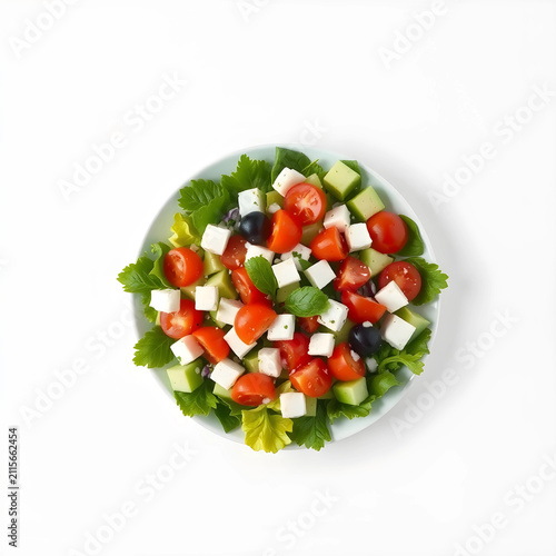 Fresh greek salad with cher...