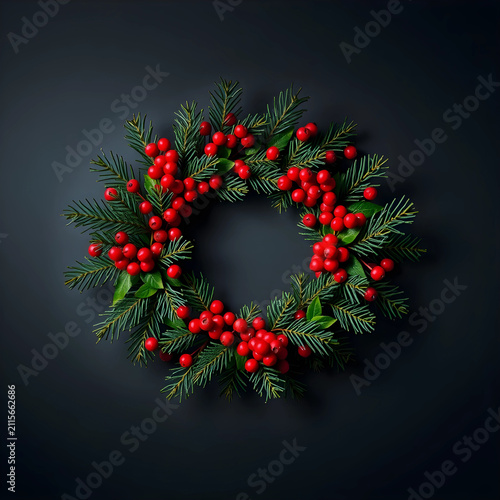 Traditional christmas wreat...