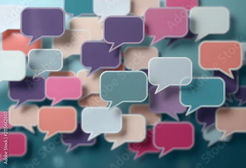 Multicolor speech bubbles b...