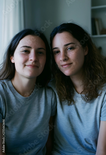 Two young adult women with ...