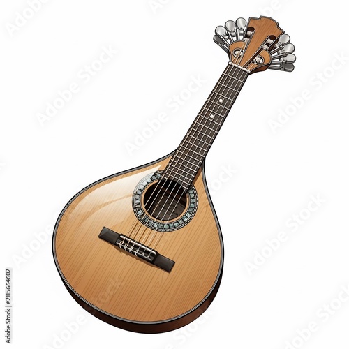 Acoustic Mandolin's Warm Glow: Timeless Stringed Melody Instrument
