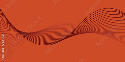 Abstract orange wave lines background for modern creative technology, marketing banner, and corporate presentation design