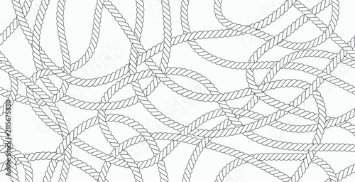 Seamless rope pattern wallpaper on a white background.
