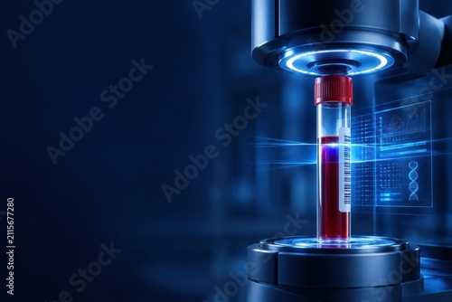 Blood sample tube in automated scanning system
