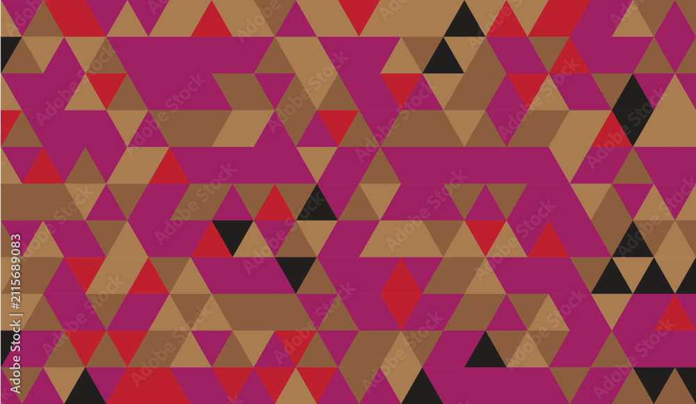 Fototapeta premium Abstract geometric triangle pattern. Modern mosaic background with colorful shapes.
