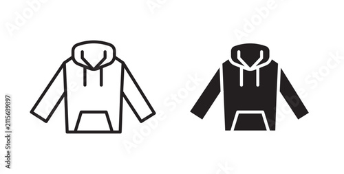 Hoodie jacket icon for website, apps and UI.