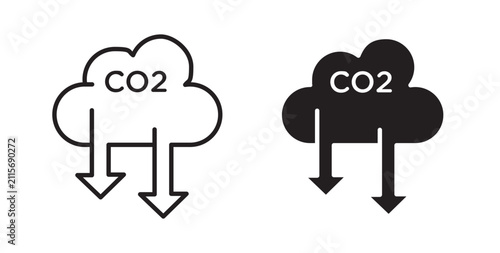 Low carbon dioxide icon for website, apps and UI.