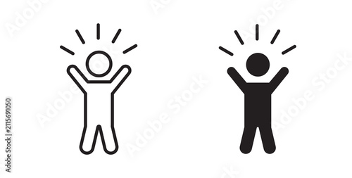 Fotografie Self confidence icon for website, apps and UI.