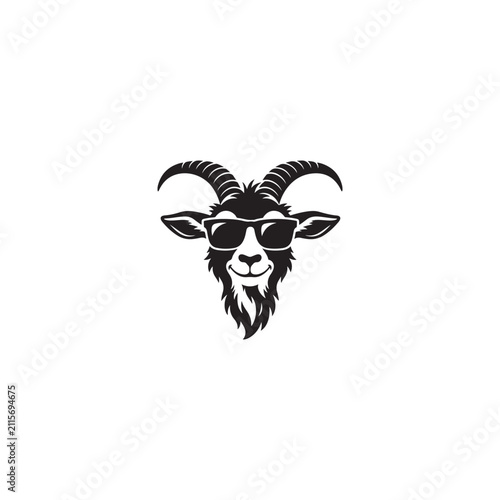 Cool Goat Mascot Logo