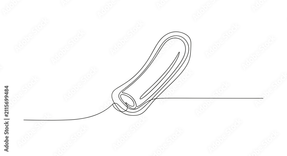 Obraz premium Tampon outline vector hygiene icon