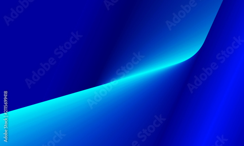 Abstract blue neon glowing curve lines background with geometric corporate design element for brochure or presentation backdrop