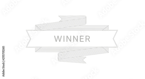 winner banner, label icon