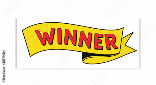 winner banner, success concept