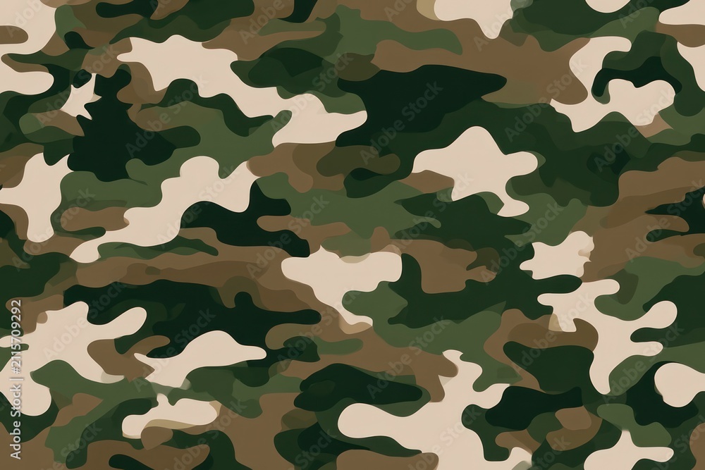 Fototapeta premium Tactical forest camouflage repeating pattern design