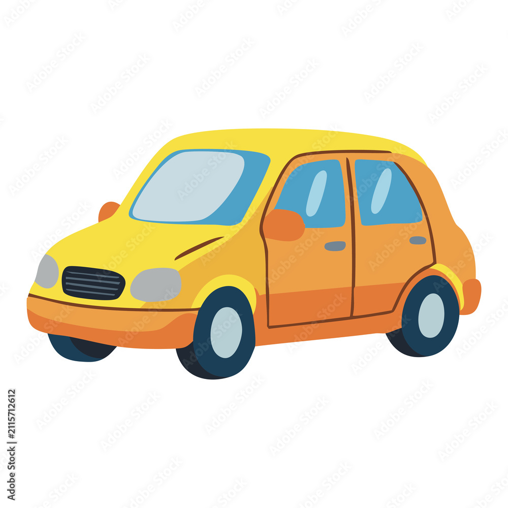 Fototapeta premium Compact City Car Vehicle Icon