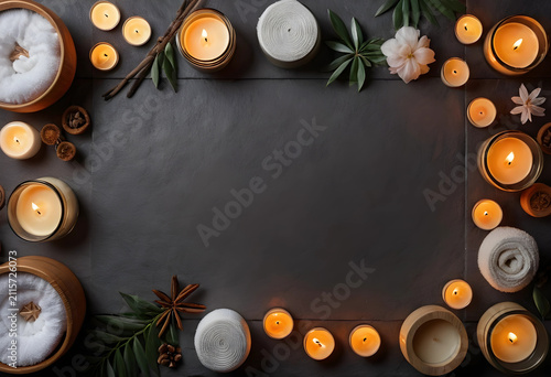 Spa and wellness frame with...