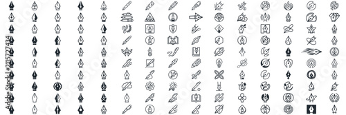 collection law firm pen logo premium vector design