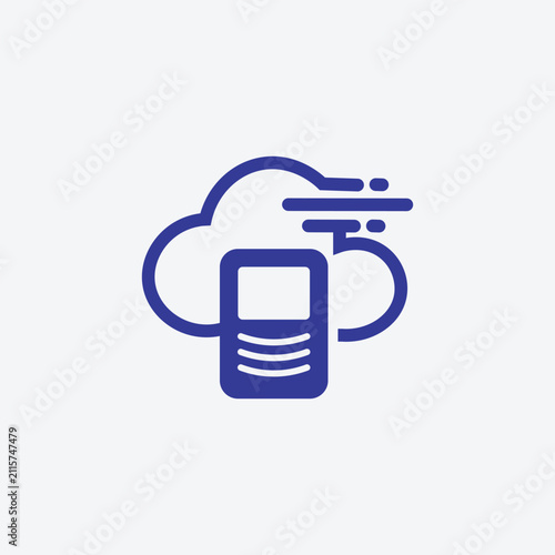 Cloud Receipt Printing Icon Vector