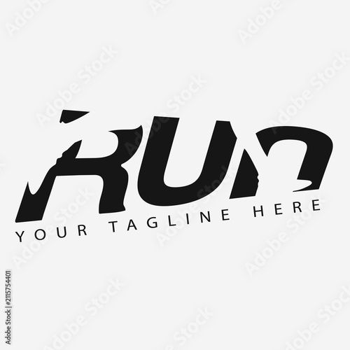 run logo vector design template