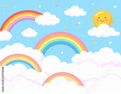 rainbow and clouds