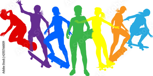 Women Silhouettes Female Sk...