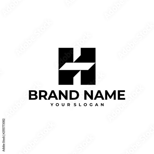 H LETTER BOLD MODERN LOGO VECTOR ICON ILLUSTRATION
