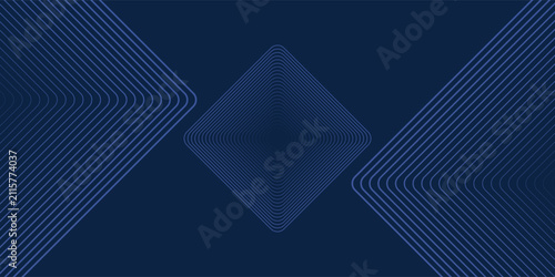 Dark blue background. Modern line stripes curve abstract presentation background. Luxury paper cut background. Abstract decoration, golden pattern, halftone gradients,