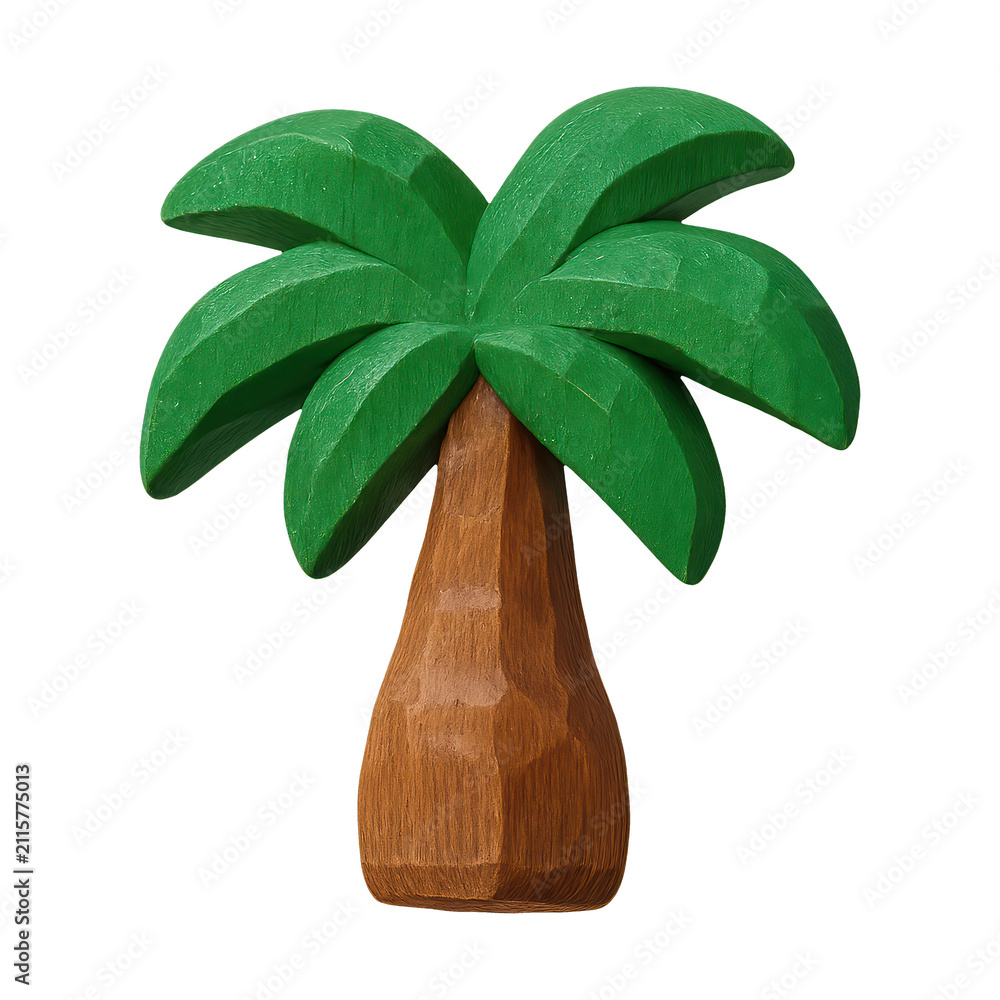Obraz premium PNG Tropical wooden palm tree illustration.