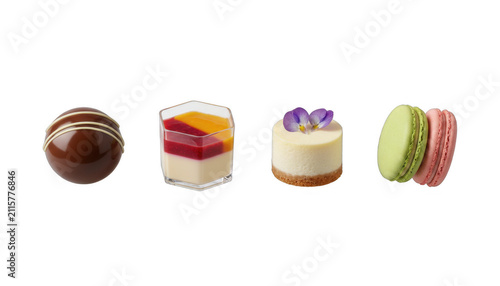 Selection of Gourmet French Desserts and Luxury Chocolate Sweets