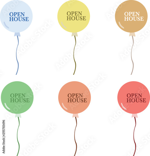 Quadro su tela 完成見学会【openhouse】の風船型アイコンセット