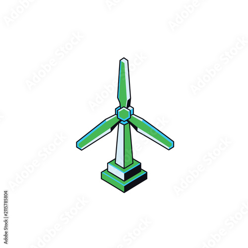 3D Wind Turbine Clean Energy App Icon