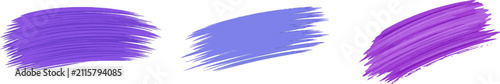 A single, chalky lavender gouache stroke with rough paint texture and dry bristle trails, isolated on a solid pure white background
