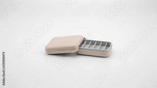 Compact Travel Pill Organizer Case with Multiple Compartments