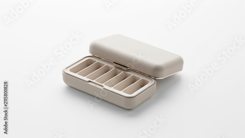 Compact Travel Pill Organizer Case with Multiple Compartments