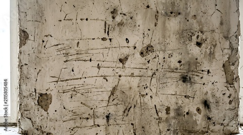 Weathered wooden surface with scratches.