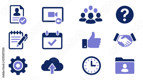Obraz na płótnie Business and Office Icon Set
