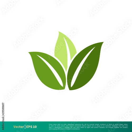 Nature Green Leaf Icon Vector Logo Template Illustration Design EPS 10.