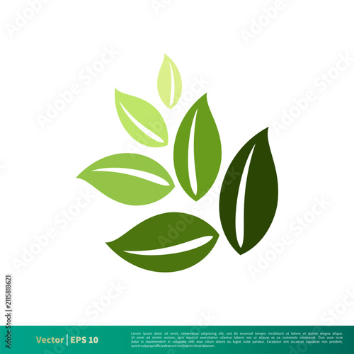 Nature Green Leaf Icon Vector Logo Template Illustration Design EPS 10.