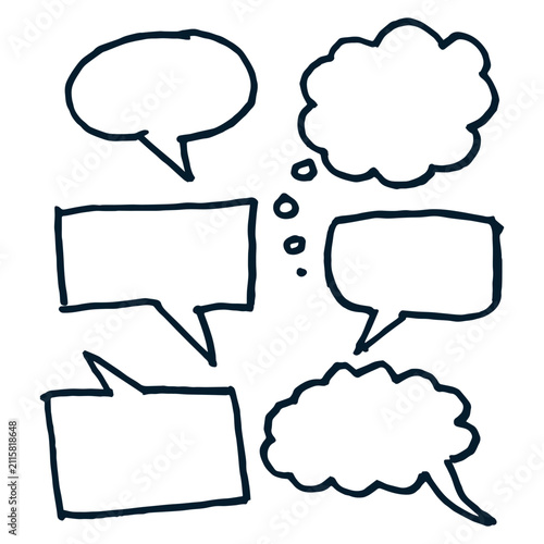 speech bubble hand drawn set vector template Illustration Design EPS 10.