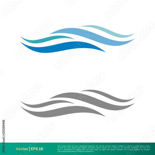 set wave water or smoke fire flame icon vector logo template Illustration Design EPS 10.