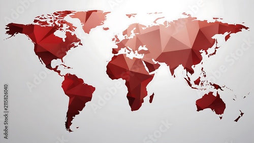 Geometric World Map Illustration