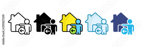 Move-In Icon Set Multiple Style Collection