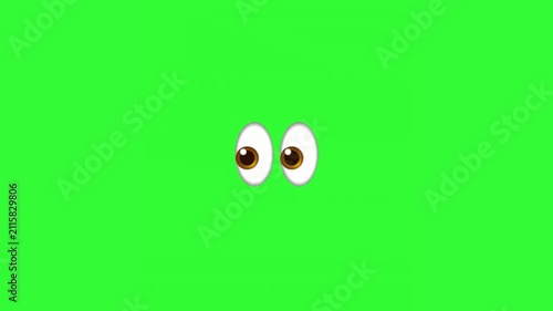 Animated cartoon eye with expressive movement, ideal for character animation, comics, emojis, games, and fun motion graphics projects.
