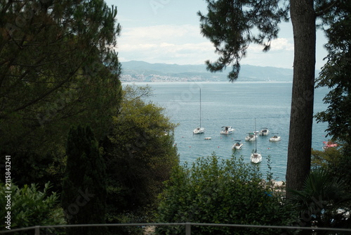 Famous Lungomare coastal trail winding along the sea in Opatija