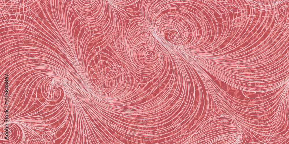 Fototapeta premium Abstract Pink Fingerprint Texture Background with White Paper Pattern and Vintage Fabric Inspired Design Surface Art Backdrop